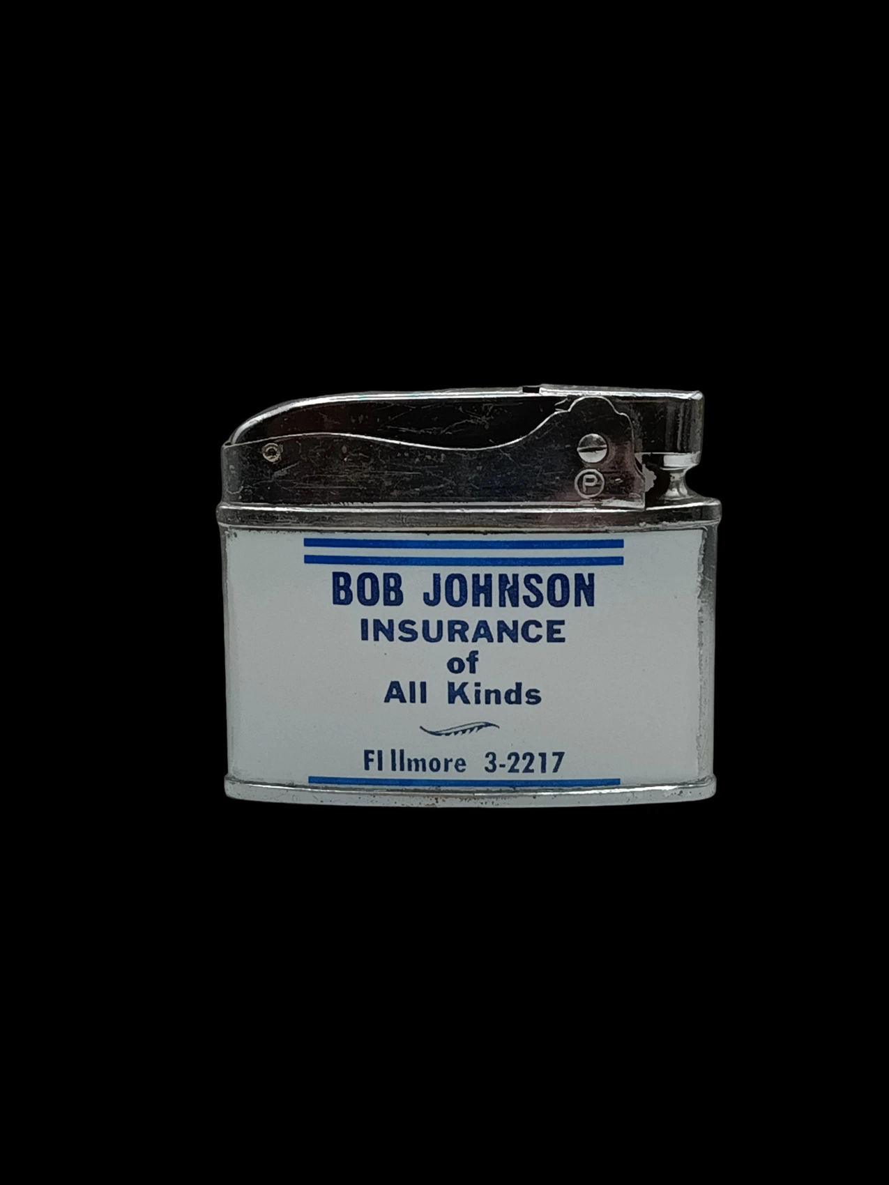 Fifth Avenue Pontiac / Bob Johnson Insurance Advertising Lighter back archival photograph