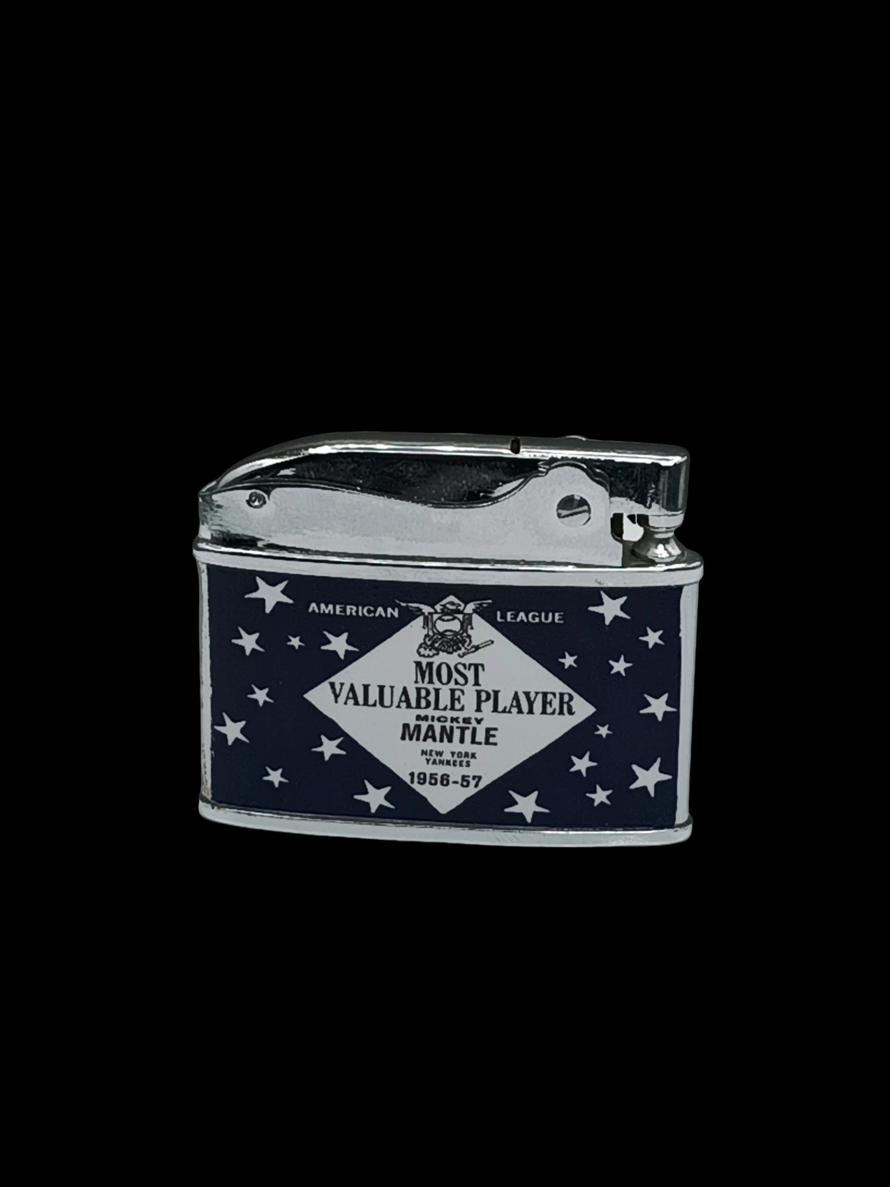 Mickey Mantle American League MVP Lighter (1956–57) back archival photograph