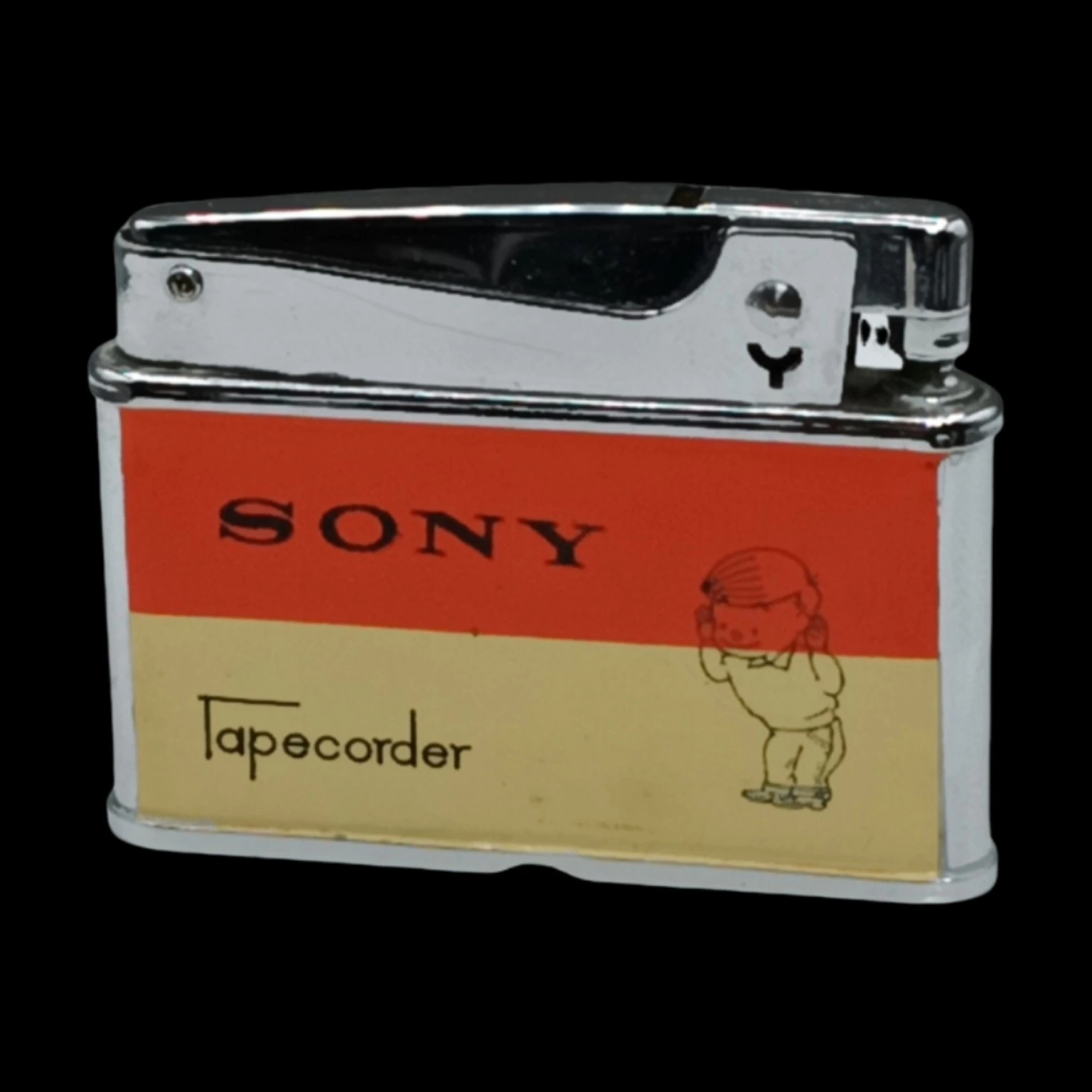 Sony Tapecorder / Transistor Radio back archival photograph